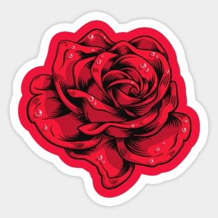 Rose Red Sticker